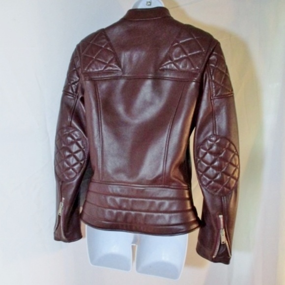 New CELINE ITALY LEATHER Moto Riding jacket coat - Picture 6 of 8